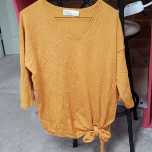 Cozy side tie sweater